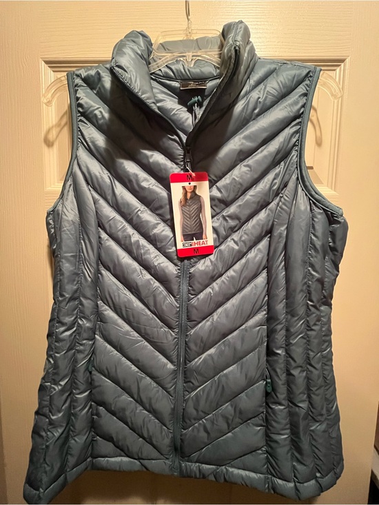 32 Degrees Jackets & Blazers - 32 Degrees Heat Women’s Cold Green Quilted Full Zip Puffer Vest Pockets Size M